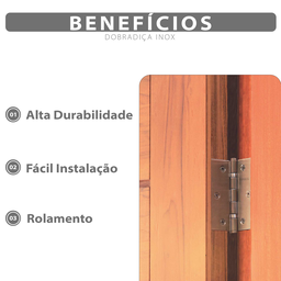 Kit 3 Dobradiças 3025 Fácil Instalação Movimento Mais Suave - 8