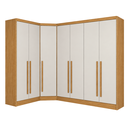 Ver imagem 2 de Guarda-Roupa Modulado de Canto Oblíquo 7 Portas 6 Gavetas 100% MDF Cairo Marrom/Fendi