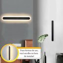 Ver imagem 5 de 4 Arandela para Quarto Acrilico Preto Led Integrado Lup97