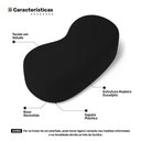 Ver imagem 3 de Kit 02 Puffs Decorativos Living Aisha Orgânico 02 Lugares Veludo Preto - Desk Design