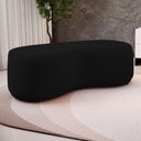 Ver imagem 2 de Kit 02 Puffs Decorativos Living Aisha Orgânico 02 Lugares Veludo Preto - Desk Design