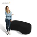 Ver imagem 7 de Kit 02 Puffs Decorativos Living Aisha Orgânico 02 Lugares Veludo Preto - Desk Design