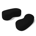 Ver imagem 1 de Kit 02 Puffs Decorativos Living Aisha Orgânico 02 Lugares Veludo Preto - Desk Design