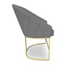 Ver imagem 5 de Kit 6 Luxo Alana Linho Base Ferro Dourado - Pallazio Cor:Grafite
