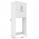 Ver imagem 3 de Armário Multiuso Lavanderia 3 Portas 2 Nichos Cor Branco
