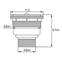 Ver imagem 4 de Válvula de Escoamento para Cozinha 4.1/2 com Cesto em Metal Technox Inox