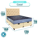 Ver imagem 3 de Kit Cabeceira + Cama Box Bau + Colchão Casal Molas Ensacadas Petrus Paropas