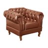 Conjunto Sofá 3 Lugares e 2 Poltronas Chesterfield Duque Dom Pedro - Couríssimo Marrom Caramelo - 4
