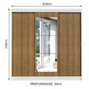 Ver imagem 3 de Guarda-roupa Casal Madesa Istambul 3 Portas de Correr com Espelho 3 Gavetas
