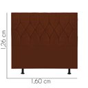 Ver imagem 3 de Cabeceira Estofada Istambul Capitonê 160cm Queen Size Box Quarto Suede Terracota Telha - Ahazzo Móve