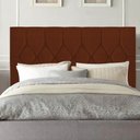 Ver imagem 1 de Cabeceira Estofada Istambul Capitonê 160cm Queen Size Box Quarto Suede Terracota Telha - Ahazzo Móve