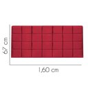 Ver imagem 2 de Painel Estofado Luxo Clara 160cm Queen Size para Cama Box Suede Vermelho - Gat Magazine