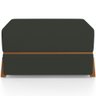 Puff Decorativo Retangular para Sala de Estar Domus L02 Linho Verde Musgo - Lyam Decor - 3