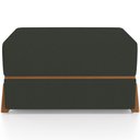 Ver imagem 3 de Puff Decorativo Retangular para Sala de Estar Domus L02 Linho Verde Musgo - Lyam Decor