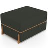 Puff Decorativo Retangular para Sala de Estar Domus L02 Linho Verde Musgo - Lyam Decor - 1