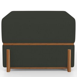 Puff Decorativo Retangular para Sala de Estar Domus L02 Linho Verde Musgo - Lyam Decor - 6