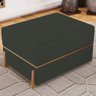 Puff Decorativo Retangular para Sala de Estar Domus L02 Linho Verde Musgo - Lyam Decor - 2