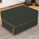 Ver imagem 2 de Puff Decorativo Retangular para Sala de Estar Domus L02 Linho Verde Musgo - Lyam Decor
