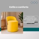 Ver imagem 2 de Kit 02 Puff Orgânico Redondo para Sala e Quarto com Encosto Composé Corino Suede