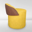 Ver imagem 5 de Kit 02 Puff Orgânico Redondo para Sala e Quarto com Encosto Composé Corino Suede