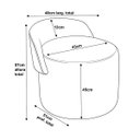 Ver imagem 7 de Kit 02 Puff Orgânico Redondo para Sala e Quarto com Encosto Composé Corino Suede