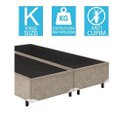 Ver imagem 2 de Base Cama Box Bipartido King Size Suede Bege 40x193x203