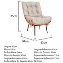 Ver imagem 6 de Poltrona Costela Esqueleto Sala Quarto Recepção Escritório Base Fixa Courino Bege