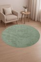 Ver imagem 1 de Tapete Redondo Bouclé Verde Ø135cm Antiderrapante