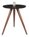 Ver imagem 1 de Mesa de Canto Tampo 45cm Preta Vidro Pés 50cm