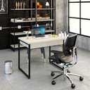 Ver imagem 1 de Mesa Escritório Office Estilo Industrial 0,90 M C/ 2 Gavetas