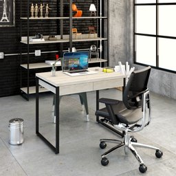 Mesa Escritório Office Estilo Industrial 0,90 M C/ 2 Gavetas - 1