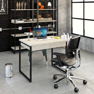 Mesa Escritório Office Estilo Industrial 0,90 M C/ 2 Gavetas