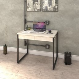 Mesa Escritório Office Estilo Industrial 0,90 M C/ 2 Gavetas - 5