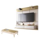 Ver imagem 3 de Home Suspenso Galax com Mesa de Centro Cadenza Champanhe Off White - Hb Móveis