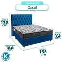 Ver imagem 3 de Cama Box + Colchão Casal Ortobom D33 Iso100 + Cabeceira Estofada
