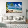Quadro Decorativo Tela Horizontal Coconut Beach com Moldura e Sem Vidro 60X90 - 3