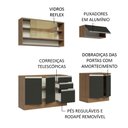 Ver imagem 5 de Armário de Cozinha Compacta 200cm Rustic Preto Glamy Madesa 03
