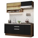 Ver imagem 3 de Armário de Cozinha Compacta 200cm Rustic Preto Glamy Madesa 03