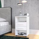 Ver imagem 2 de Mesa de Cabeceira Cielo 2 Gavetas - Branco