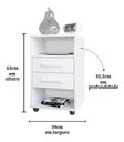 Ver imagem 3 de Mesa de Cabeceira Cielo 2 Gavetas - Branco