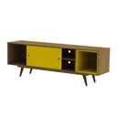 Ver imagem 3 de Bancada Rack TV até 60 polegadas Retro 50 Rustik Carv Rlv. Amarelo Ac