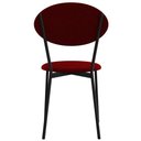 Ver imagem 7 de Cadeira Estofada para Sala de Jantar Azuri Preto C01 Veludo Vermelho Vinho - Lyam Decor