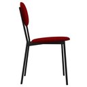 Ver imagem 6 de Cadeira Estofada para Sala de Jantar Azuri Preto C01 Veludo Vermelho Vinho - Lyam Decor
