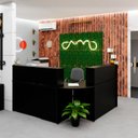 Ver imagem 1 de Balcão Atendimento de Canto em L Recepção/consultório 1400x600 Netmobil - Preto