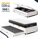 Ver imagem 3 de Cama Box Baú com Colchão Gazin de Espuma D28 Pillow Top Ortoblack + Auxiliar de Espuma Solteiro
