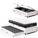 Ver imagem 1 de Cama Box Baú com Colchão Gazin de Espuma D28 Pillow Top Ortoblack + Auxiliar de Espuma Solteiro