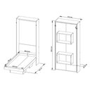 Ver imagem 2 de Cama Dobrável Multifuncional Articulada Cm8015 Branco - Tecno Mobili