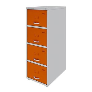 Arquivo Office - 4 Gavetas - Linha Média Chapa #24 - Fatto Ofr 4 Ofr - Rolamento em Aço