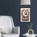 Ver imagem 1 de Quadro Decorativo Buda Tons de Cinza 24x18cm:madeira Preta