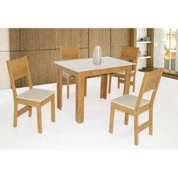 Conjunto Mesa Retangular Milena com 4 Cadeiras São Carlos - 2